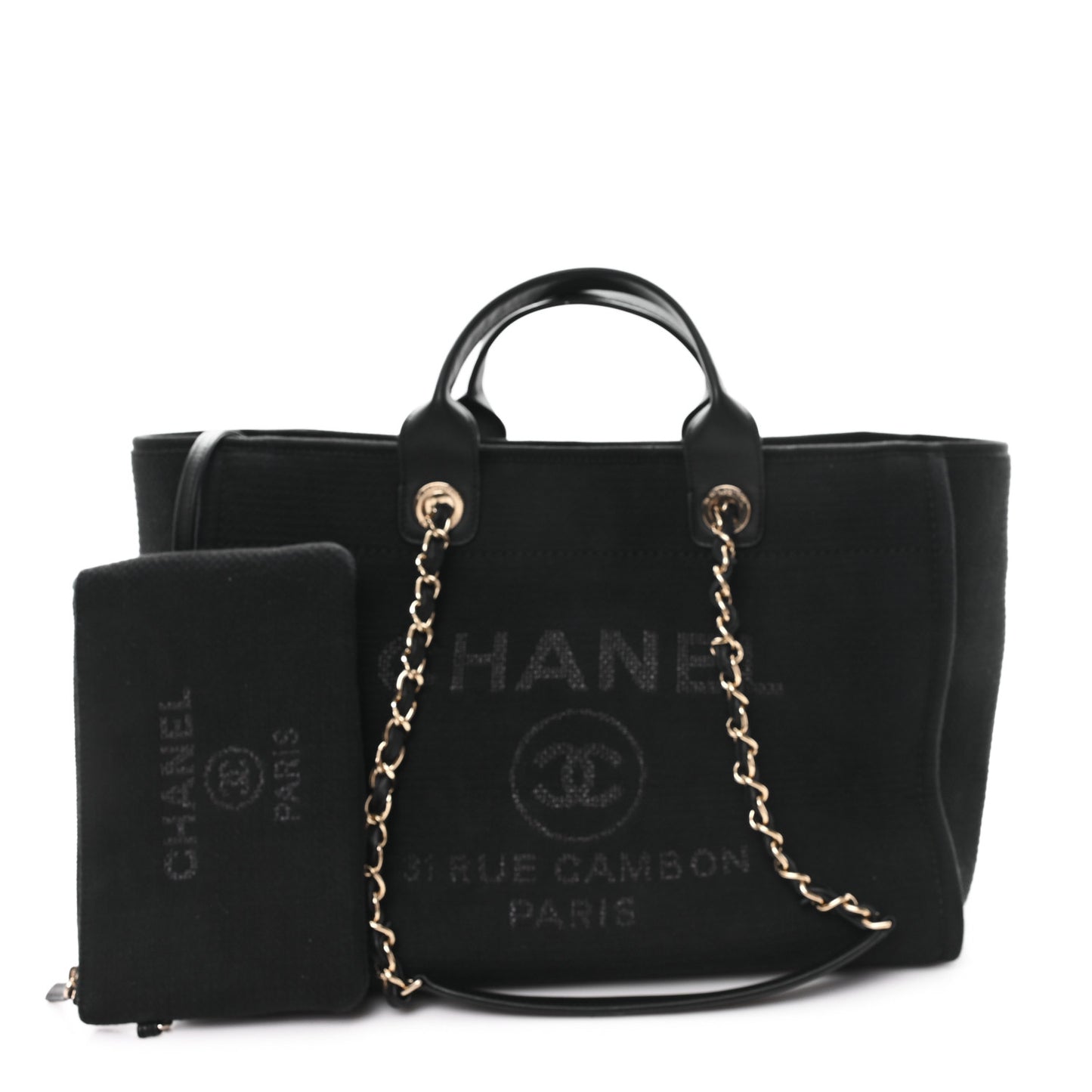 Mixed Fibers Medium Deauville Tote Black