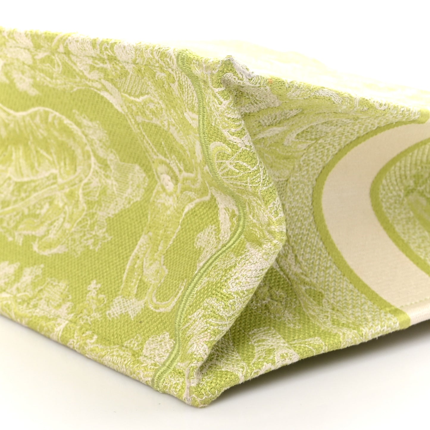 Canvas Embroidered Medium Dioriviera Toile De Jouy Book Tote D-Lite Green