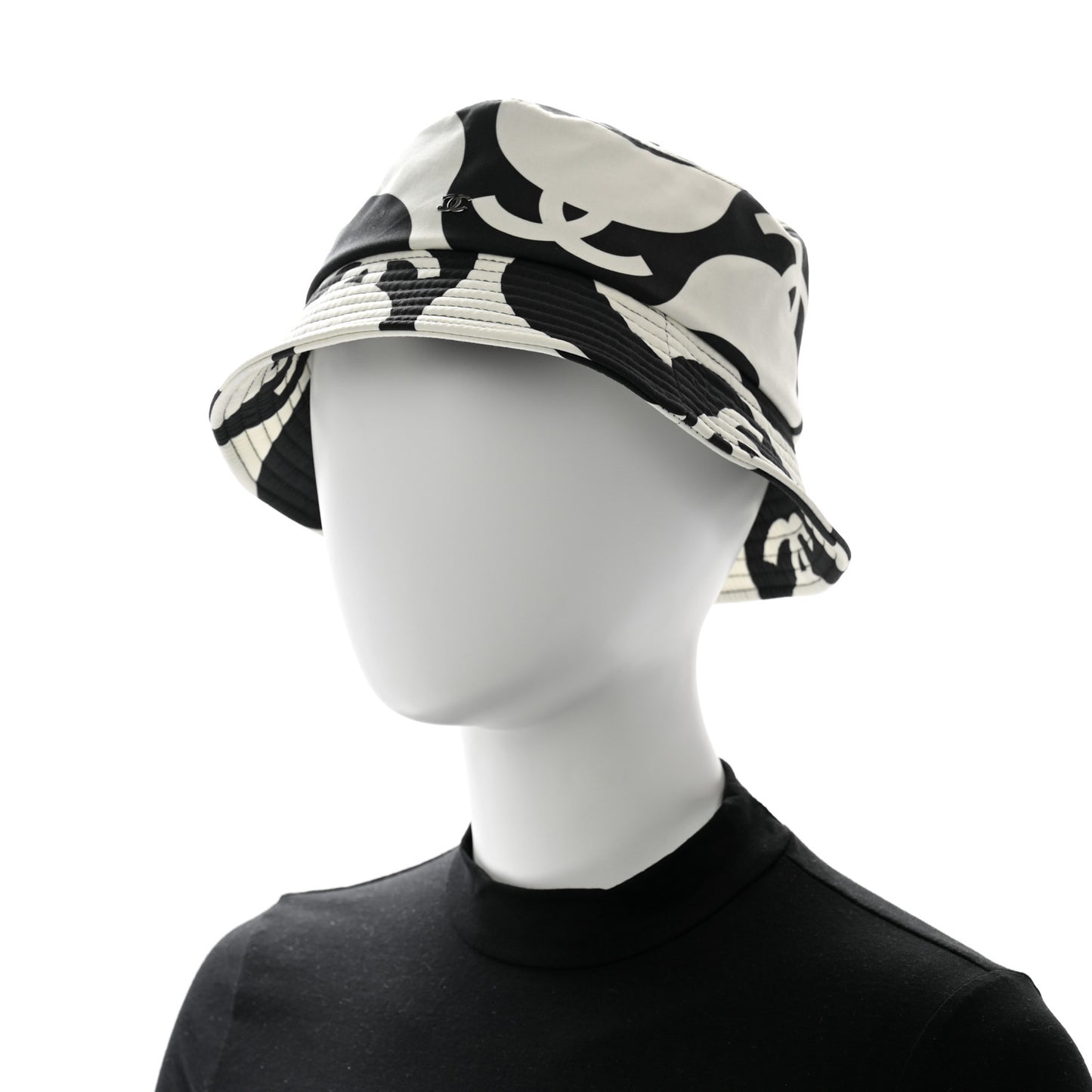 Canvas Bucket Hat M Black White