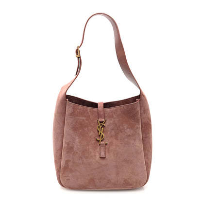 Saint Laurent Suede Calfskin Small Le 5 A 7 Soft Hobo  Barely Pink 1 of 9