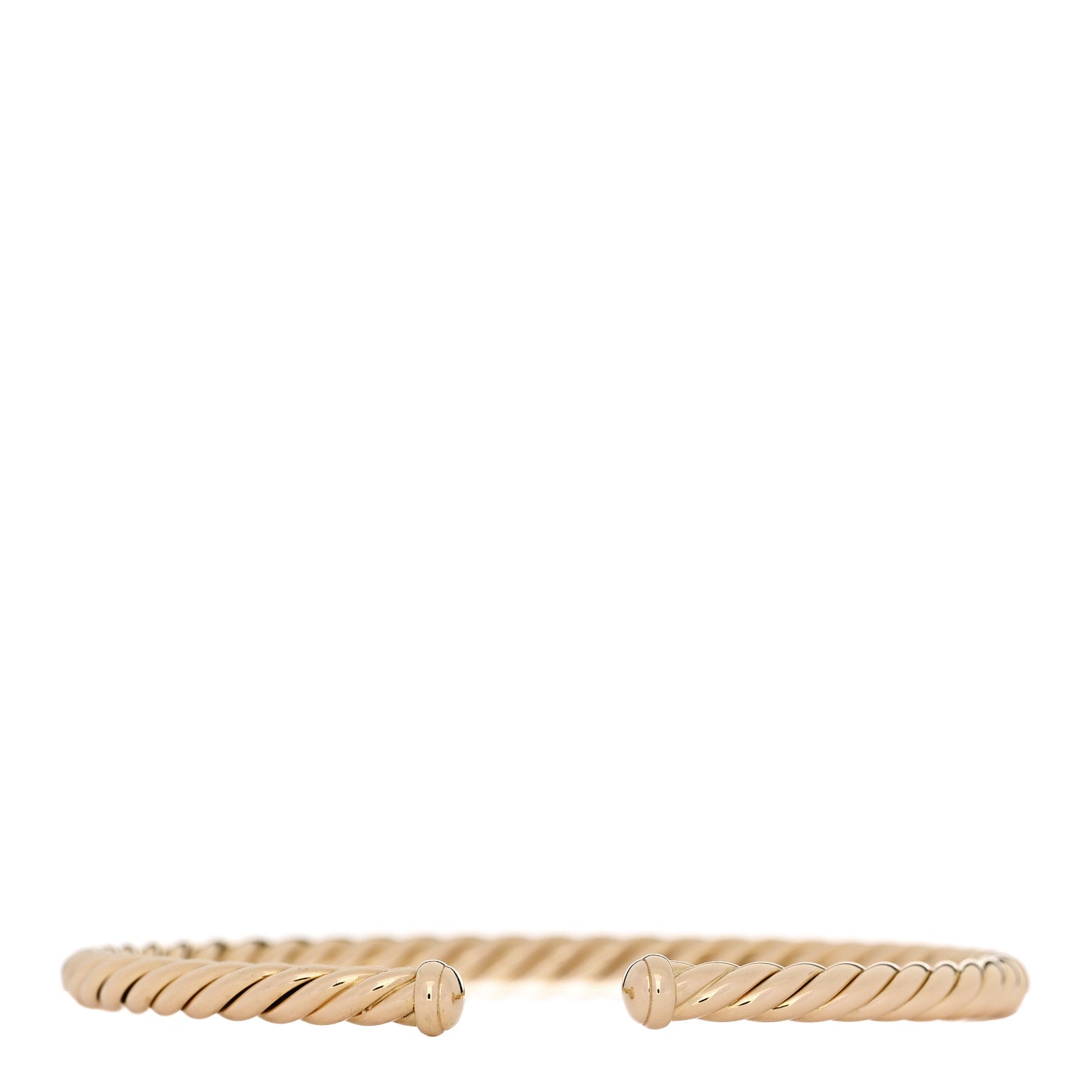 David Yurman 18K Yellow Gold 4mm Cablespira Flex Bracelet 2 of 3