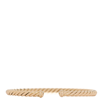 David Yurman 18K Yellow Gold 4mm Cablespira Flex Bracelet 2 of 3