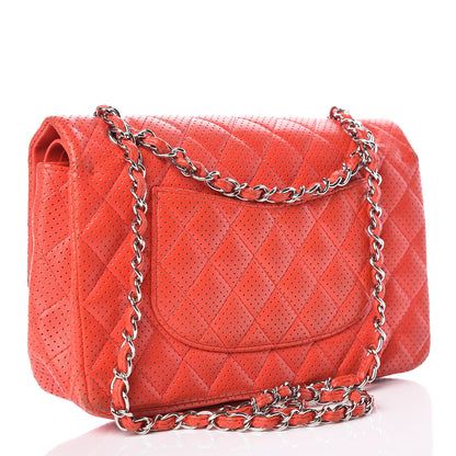 Chanel Lambskin Perforated Medium Double Flap Red 3 of 14