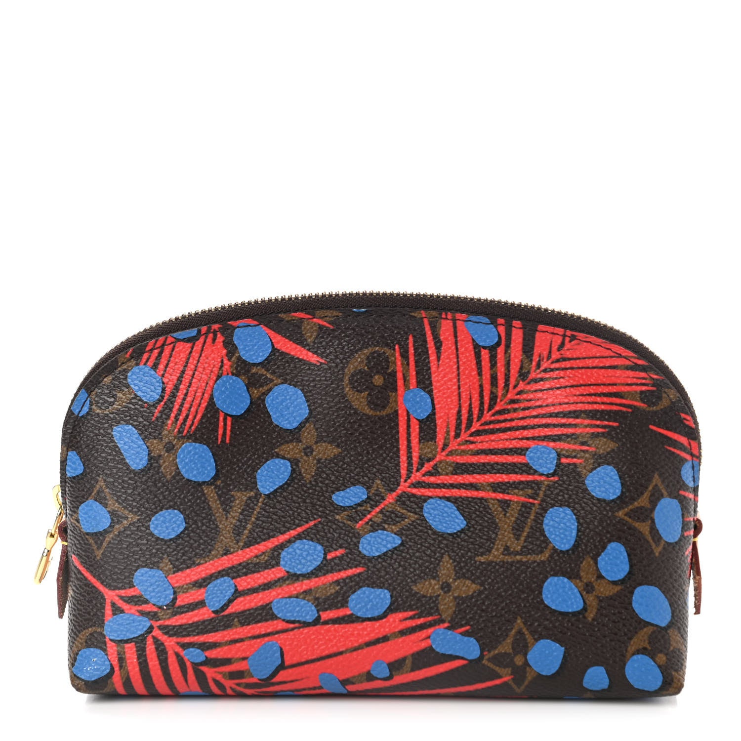 Louis Vuitton Monogram Jungle Dots Cosmetic Pouch Coquelicot Denim 1 of 7