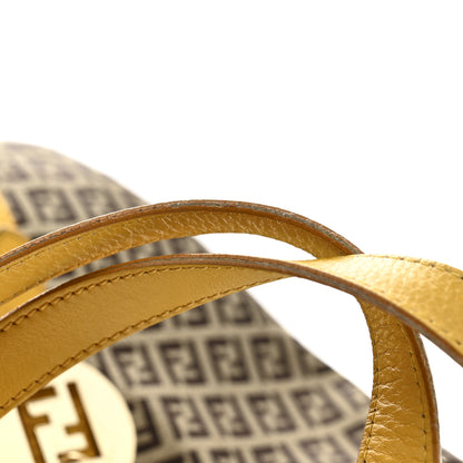 Fendi Zucchino Charm Large Shopper Tote Yellow 12 of 18
