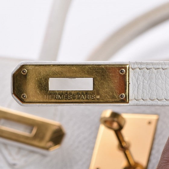 Taurillon Clemence Birkin 30 White