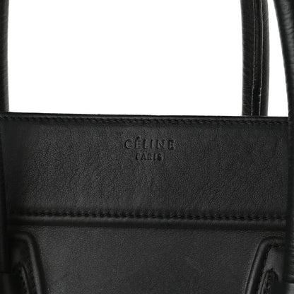 Celine Supple Calfskin Medium Phantom Luggage Black 6 of 9