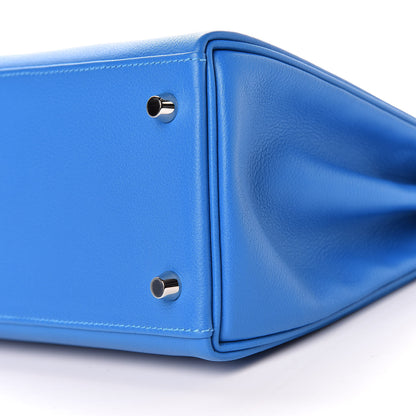 Hermes Evercolor Kelly Retourne 28 Bleu Hydra 6 of 10