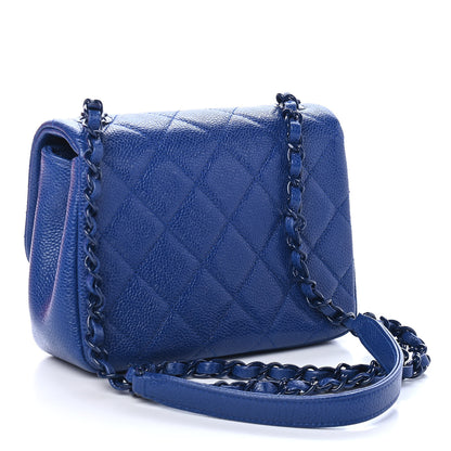 Chanel Caviar Quilted Incognito Mini Square Flap Dark Blue 3 of 9