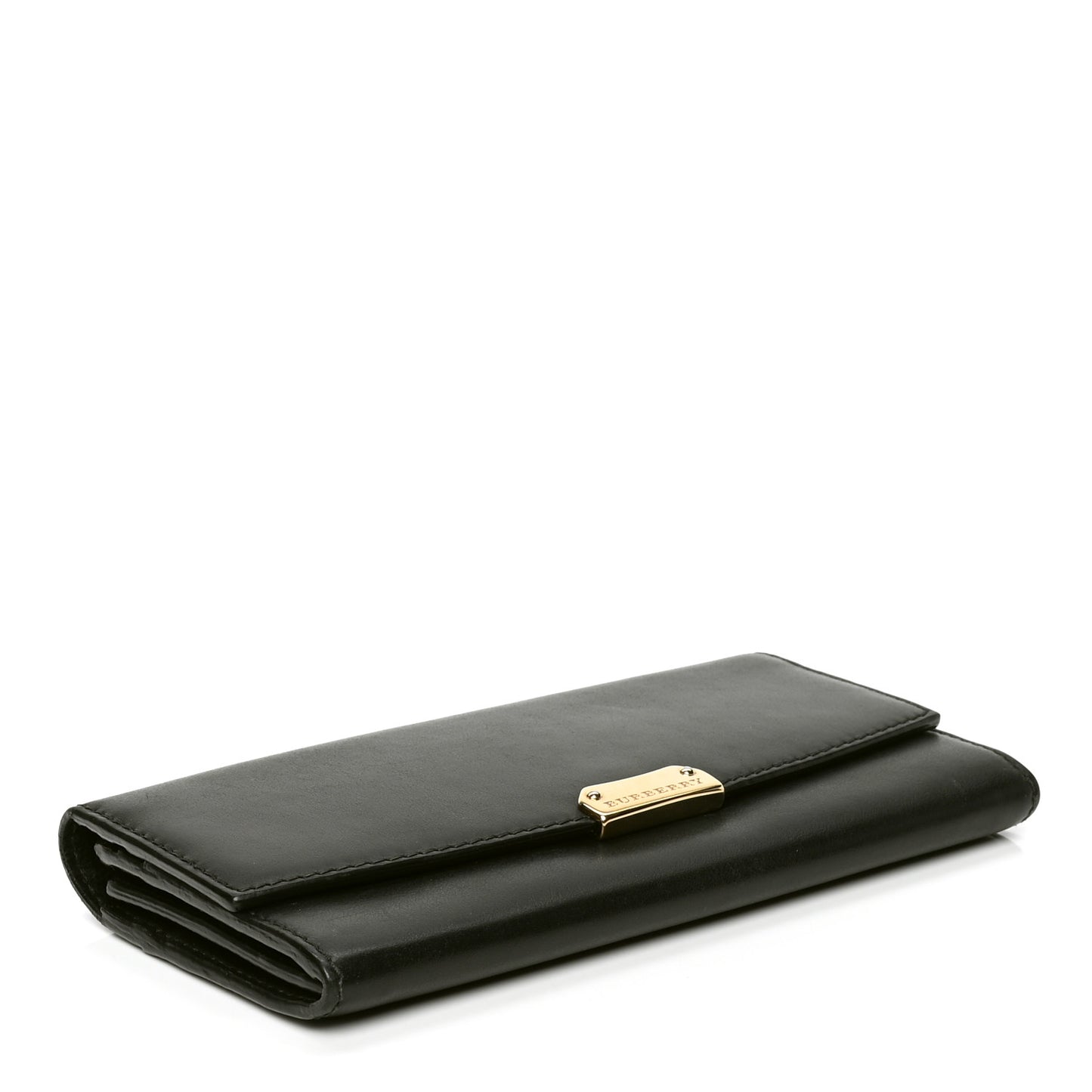 Grain Calfskin Continental Wallet Black