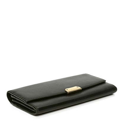 Burberry Grain Calfskin Continental Wallet Black 3 of 5