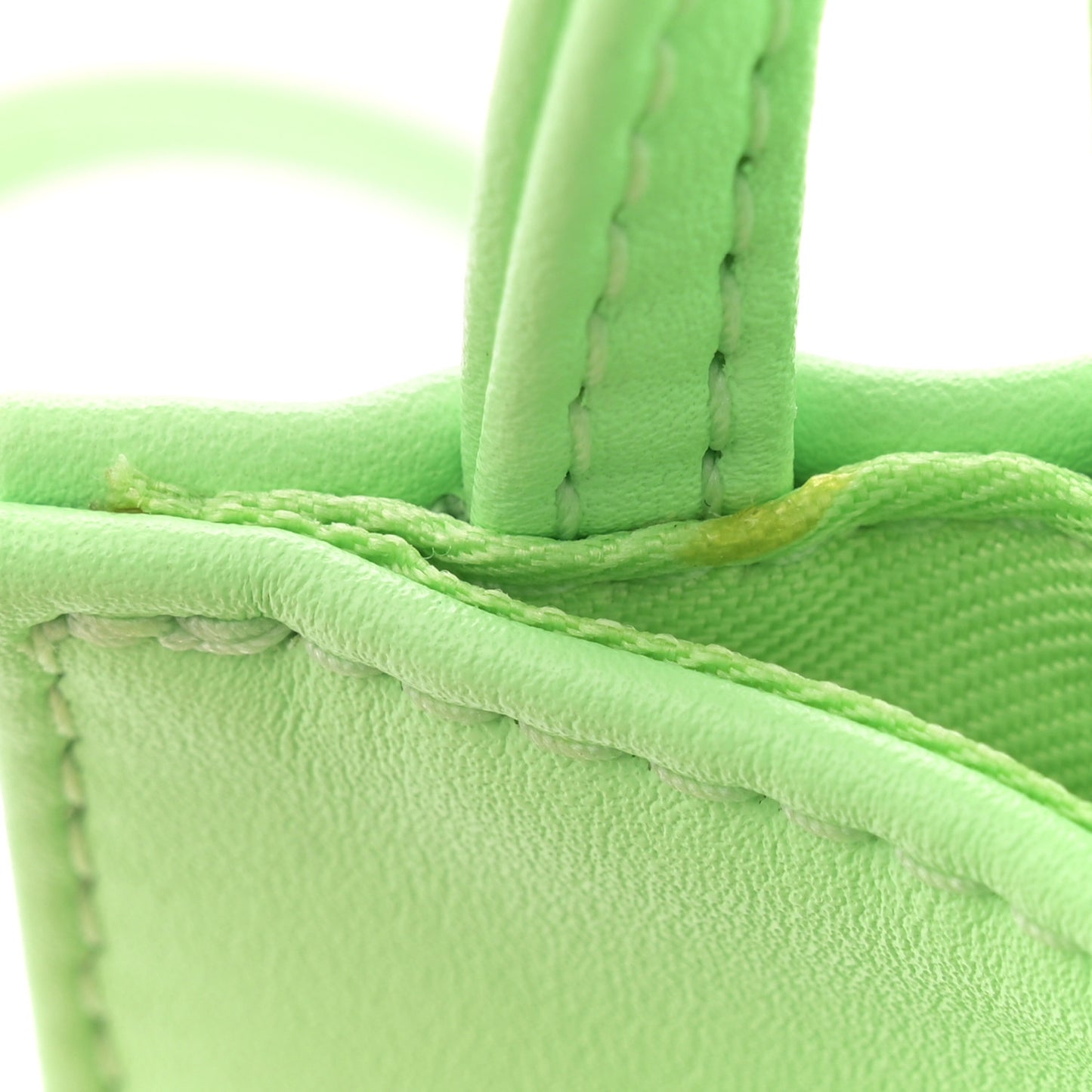 Vegan Leather Small Shopping Bag Double Mint