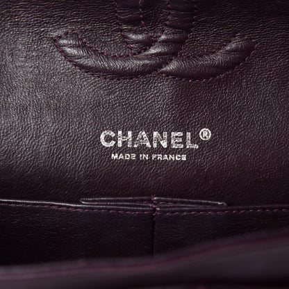 Chanel Lambskin Quilted Medium Double Flap Dark Purple 11 of 13