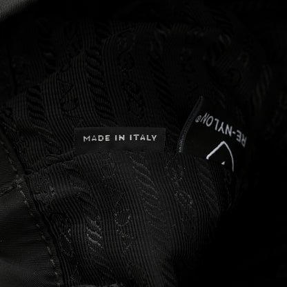 Prada Tessuto Nylon Saffiano Medium Backpack Black 8 of 12