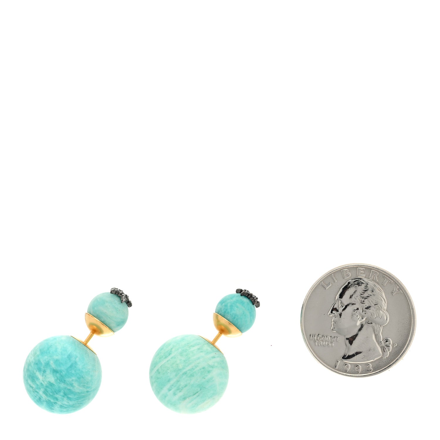 Christian Dior Crystal Star Mise En Dior Tribal Earrings Green 2 of 4