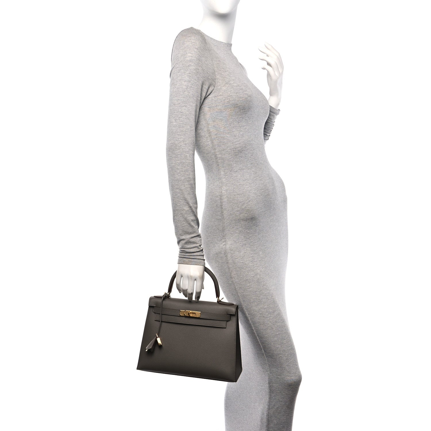 Hermes Epsom Kelly Sellier 28 Etain 3 of 11