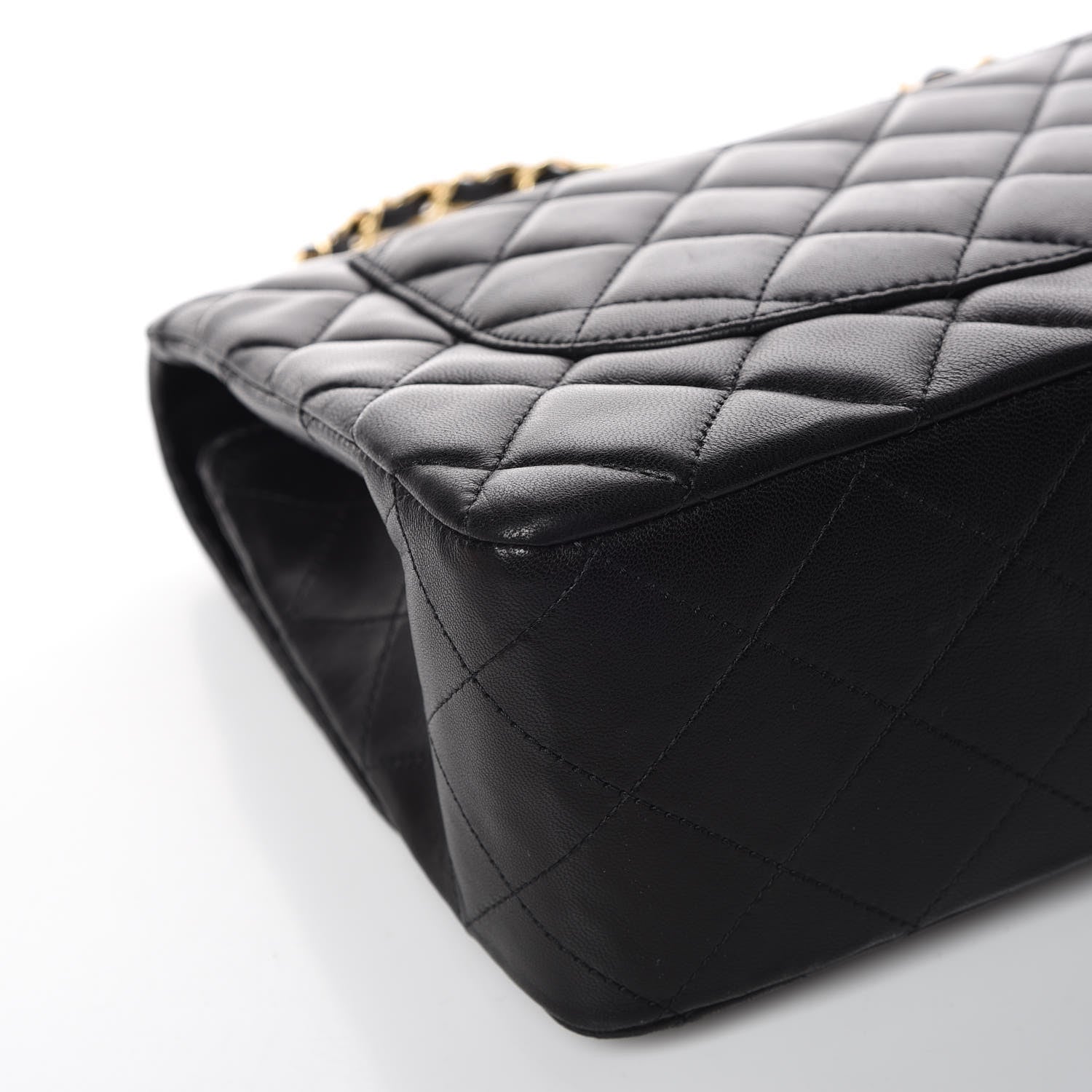 Chanel Lambskin Quilted Jumbo Single Flap Black 15 of 15