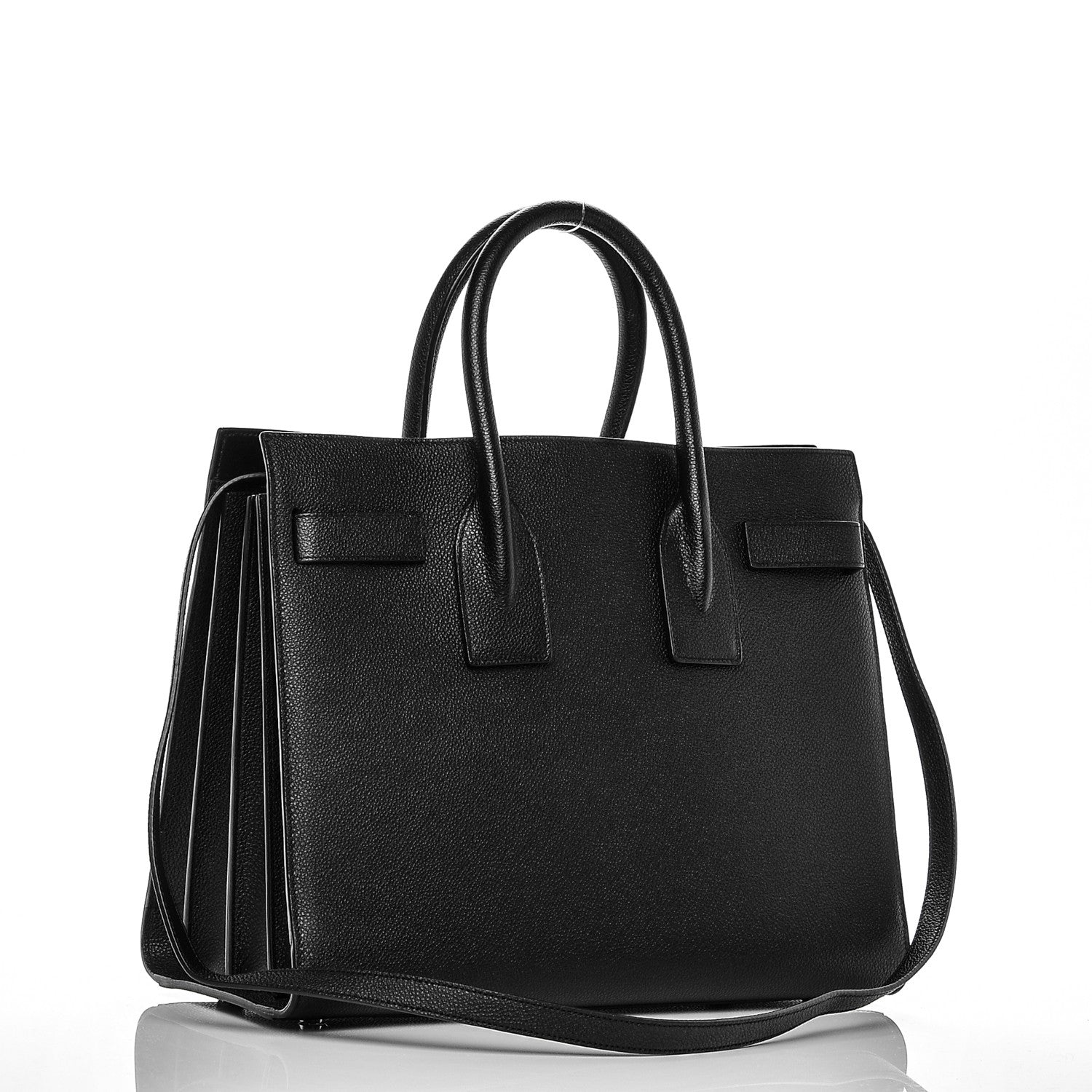 Saint Laurent Grained Calfskin Small Sac De Jour Black 3 of 7