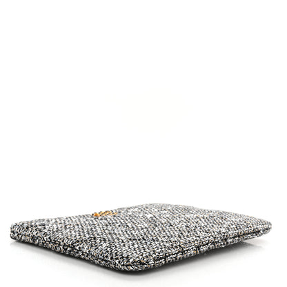 Chanel Sequins Medium 19 Pouch Silver 4 of 12