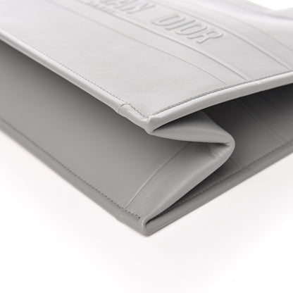 Christian Dior Calfskin Embossed Medium Book Tote Grey Stone 9 of 13