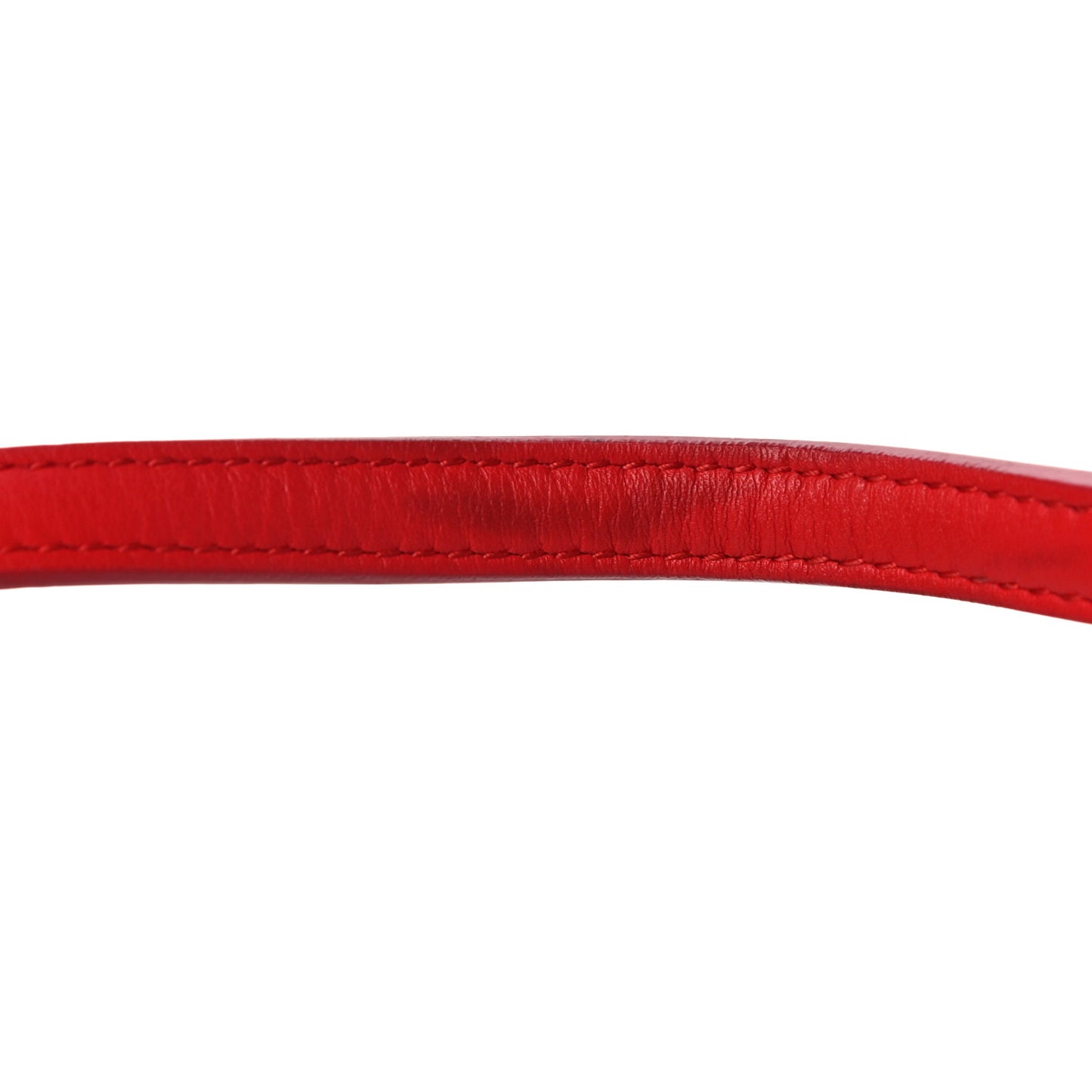 Calfskin Logo Matelasse Chain Strap Blanket Reporter XS Rouge Tango