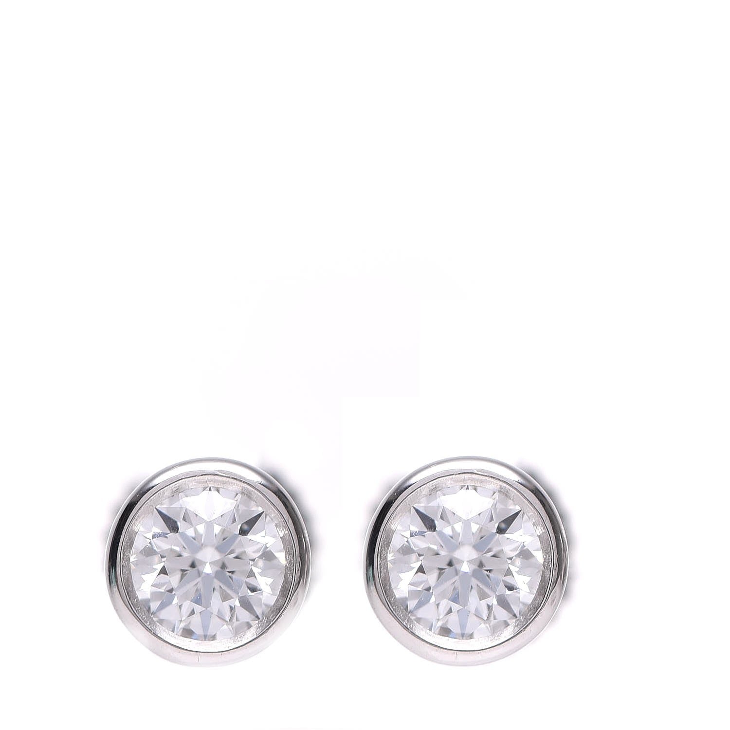 Tiffany Platinum Diamond .50ctw Elsa Peretti Diamonds By The Yard Earrings 1 of 5