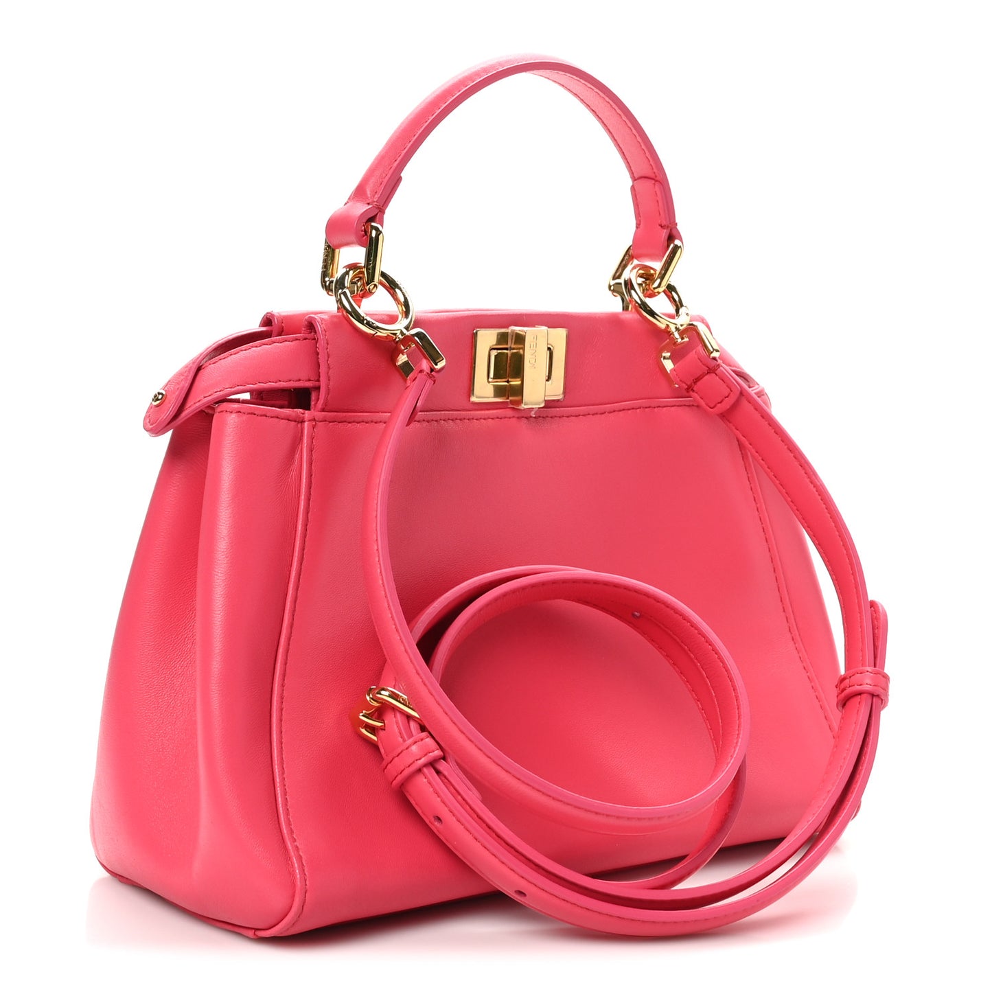 Nappa Mini Peekaboo Iconic Satchel Lampone