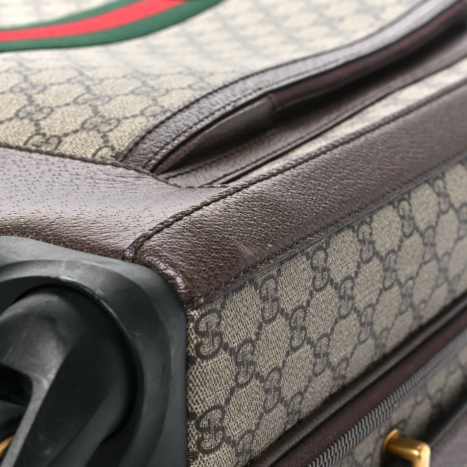 Gucci GG Supreme Monogram Web Medium Savoy Trolley Beige Ebony 12 of 13