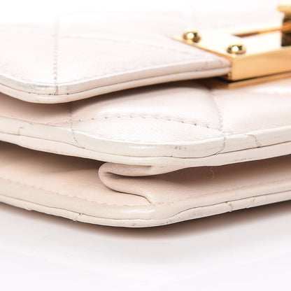 Chanel Lambskin Quilted Golden Class Wallet on Chain WOC Light Pink 8 of 13