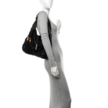 Gucci Pebbled Calfskin Medium New Jackie Shoulder Bag Black 2 of 11
