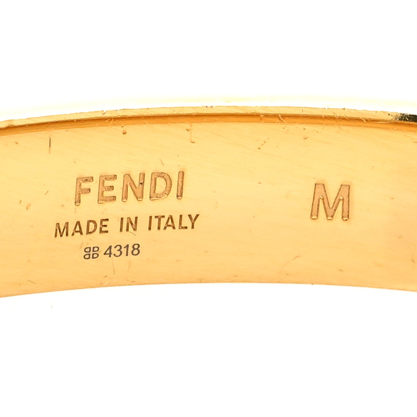 Brass Enamel FF Bracelet M White Gold