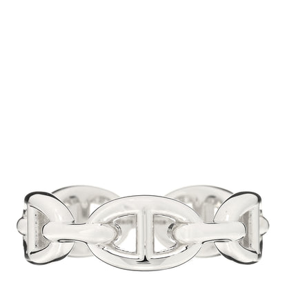 Hermes Sterling Silver PM Chaine d'Ancre Enchainee Band Ring 58 8.25 1 of 5
