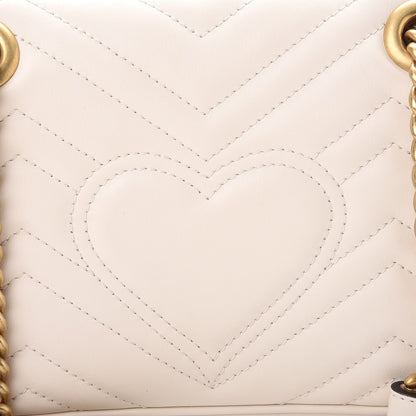 Gucci Calfskin Matelasse Mini GG Marmont Shoulder Bag White 9 of 9