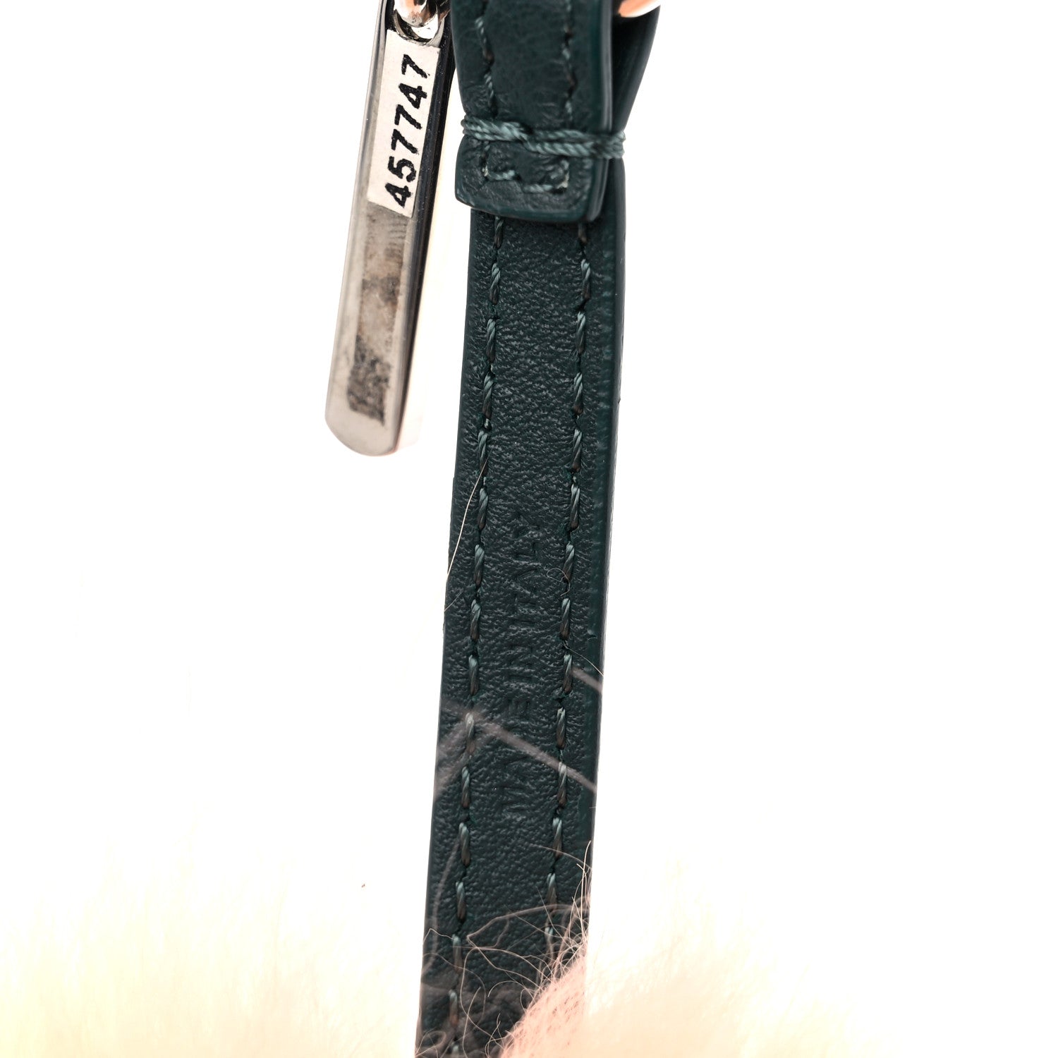 Fendi Fox Fur Calfskin Hypnoteyes Coin Purse Bag Charm Palmspring English Green 3 of 3