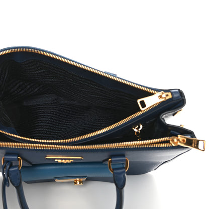 Prada Saffiano Lux Galleria Front Pocket Tote Bluette Cobalto 4 of 17