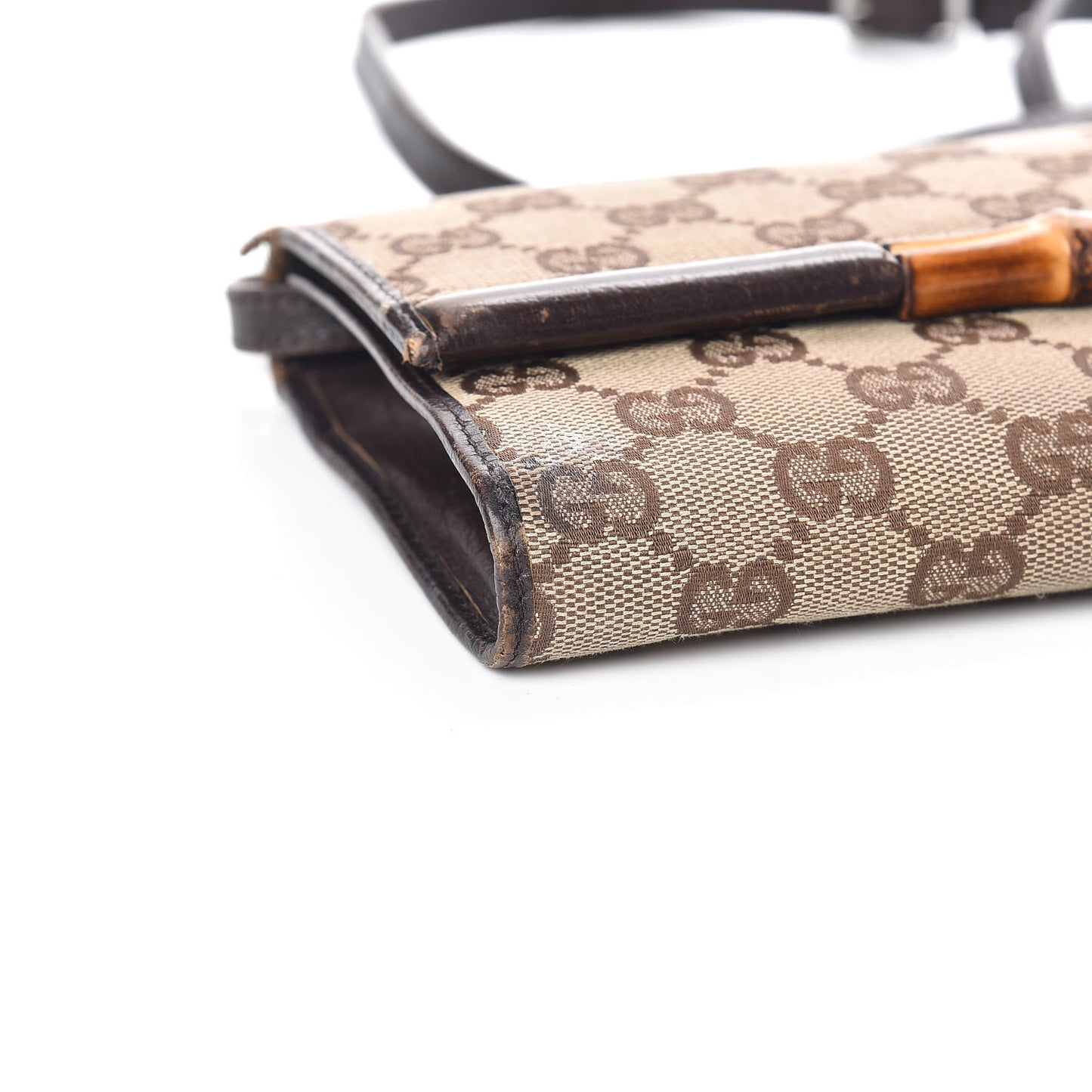 Monogram Bamboo Bar Clutch Dark Brown