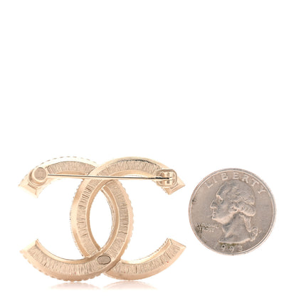 Chanel Metal Chain Quilted CC Brooch Gold 2 of 4