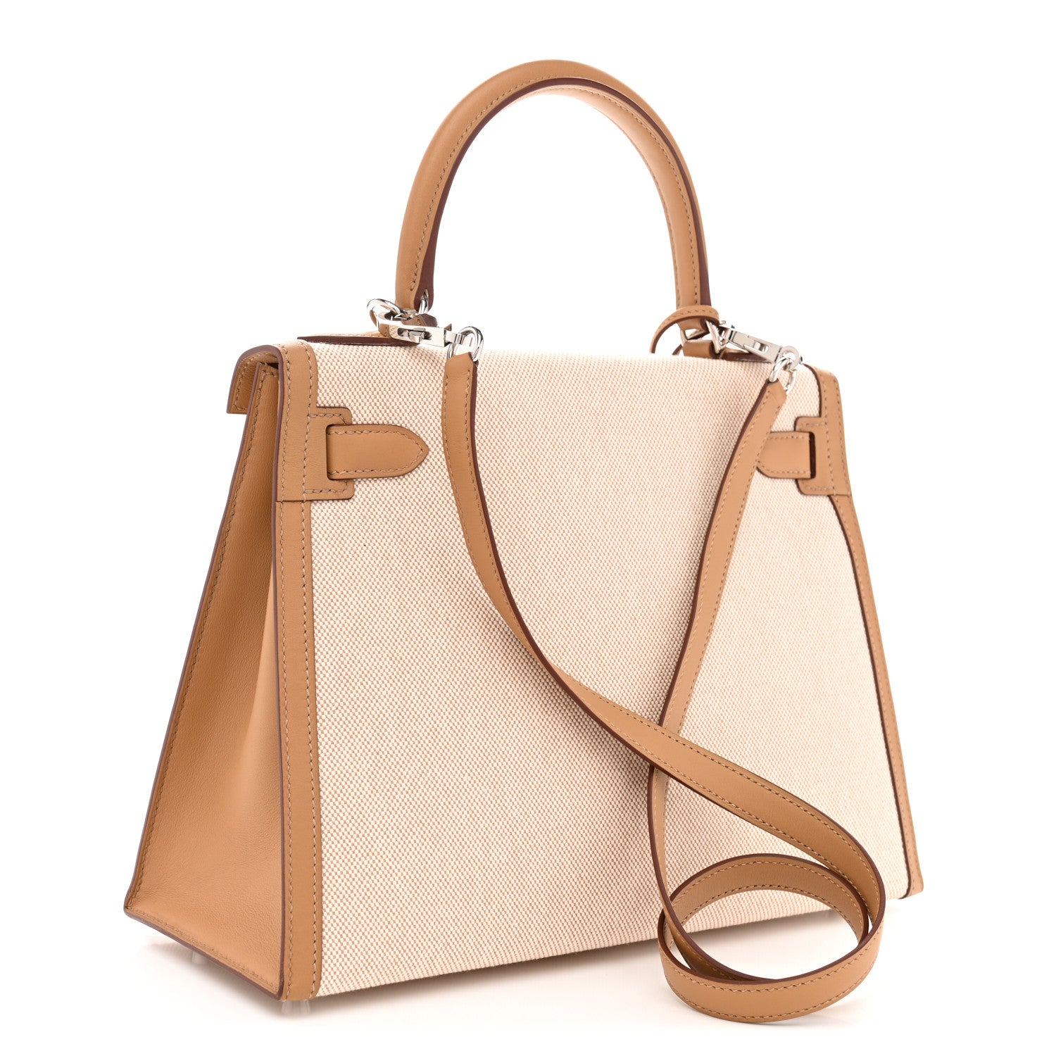 Hermes Toile H Swift Kelly Sellier 28 Ecru Biscuit 3 of 13