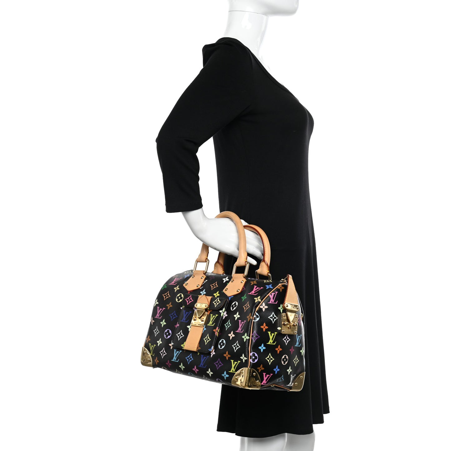 LOUIS VUITTON Monogram Multicolor Speedy 30 Black