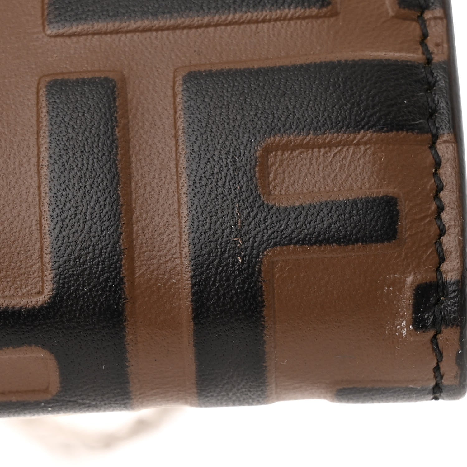 Fendi Vitello Cruise F is Fendi Bi-Color FF 1974 Embossed Continental Envelope Wallet On Chain Maya Black Sunflower 12 of 13