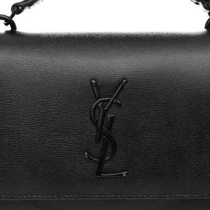 Saint Laurent Calfskin Monogram Sunset Chain Wallet Black 7 of 10
