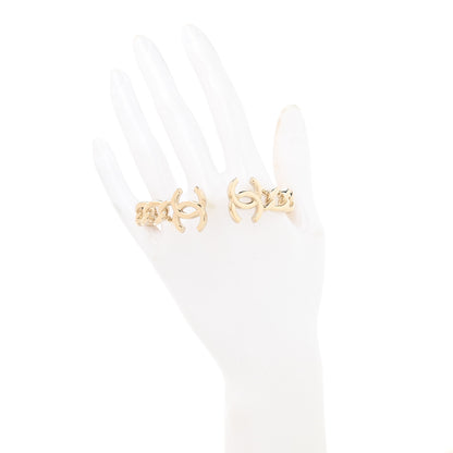 Chanel Metal CC Chain Link Cuff Bracelet Gold 2 of 4