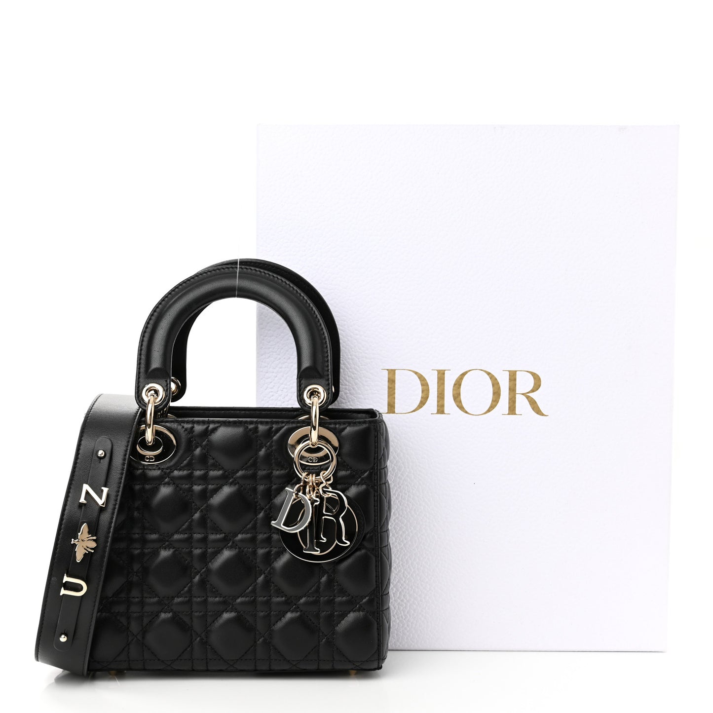Lambskin Cannage Small My ABCDior Lady Dior Black