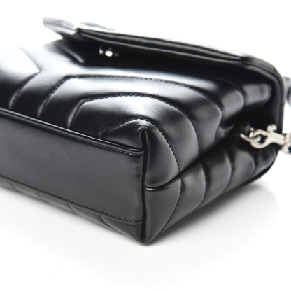 Saint Laurent Calfskin Y Quilted Monogram Toy Loulou Crossbody Bag Black 9 of 10