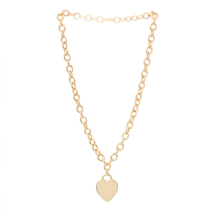 Tiffany 18K Yellow Gold Heart Tag Necklace 3 of 5
