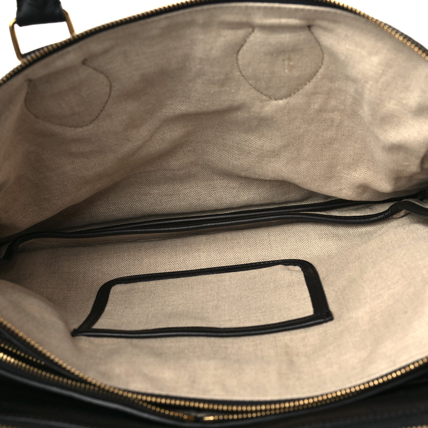 Crocodile Embossed Calfskin Small Triptyque Satchel Black