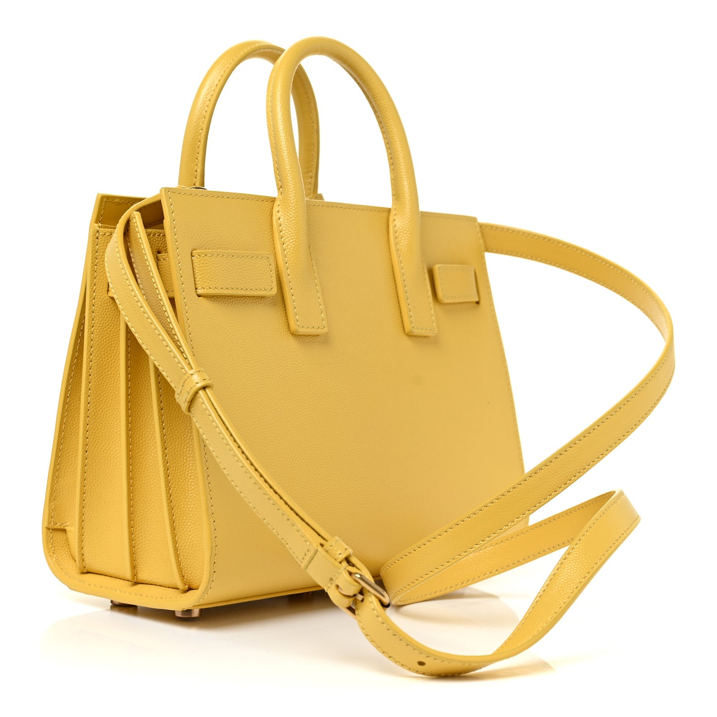 Grained Calfskin Nano Sac De Jour Jaune