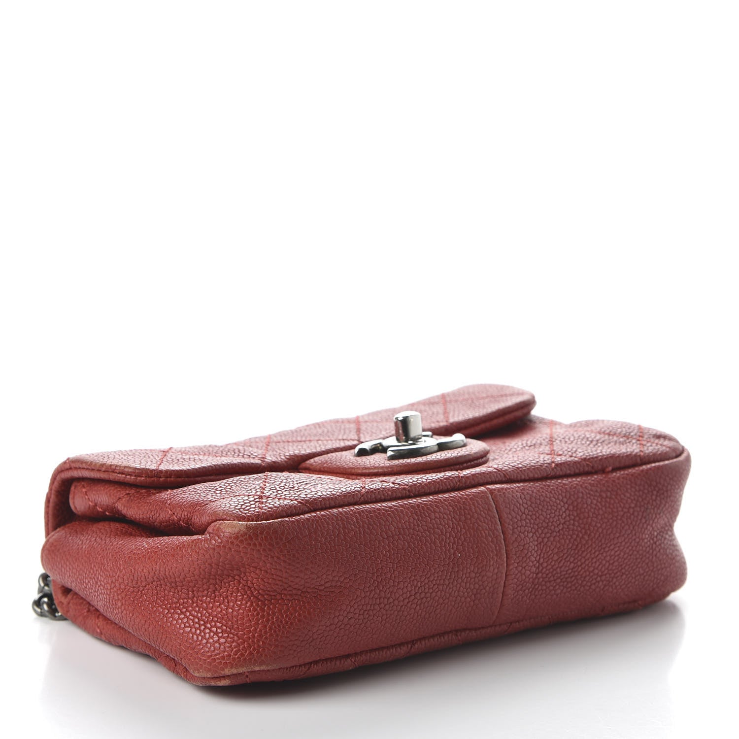 Chanel Caviar Quilted Mini Simply CC Flap Red 4 of 10