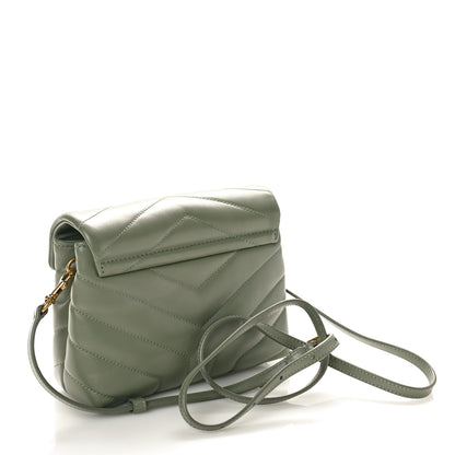 Saint Laurent Calfskin Y Quilted Monogram Toy Loulou Crossbody Bag Light Sage 3 of 10