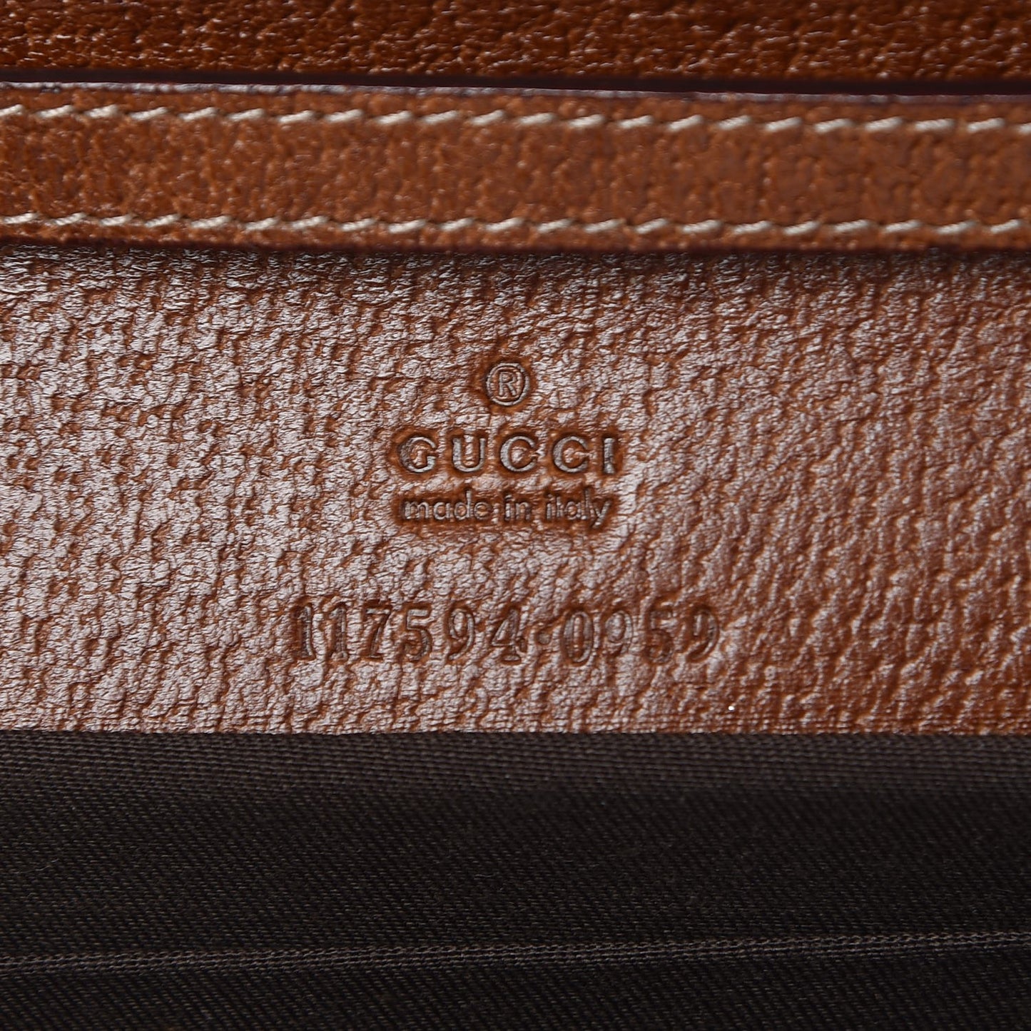 Monogram Bamboo Bar Clutch Brown